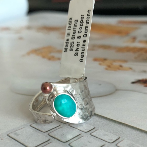 Turquoise Colored Magnesite Ring (Sterling Silver) - Picture 2 of 6